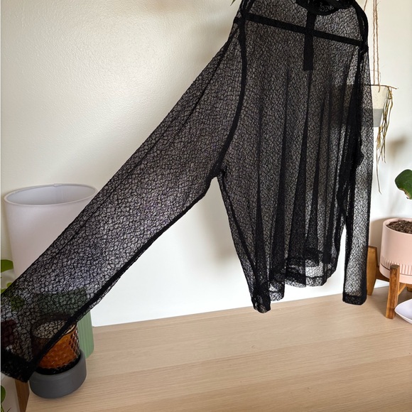 Wildfang Sheer Black Lace Blouse - Picture 2 of 6